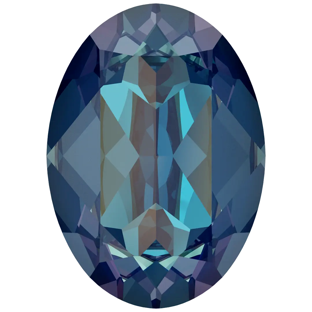 Swarovski Fancy Stones Oval (4120) Crystal Royal Blue Delite UNFOILED - Bluestreak Crystals