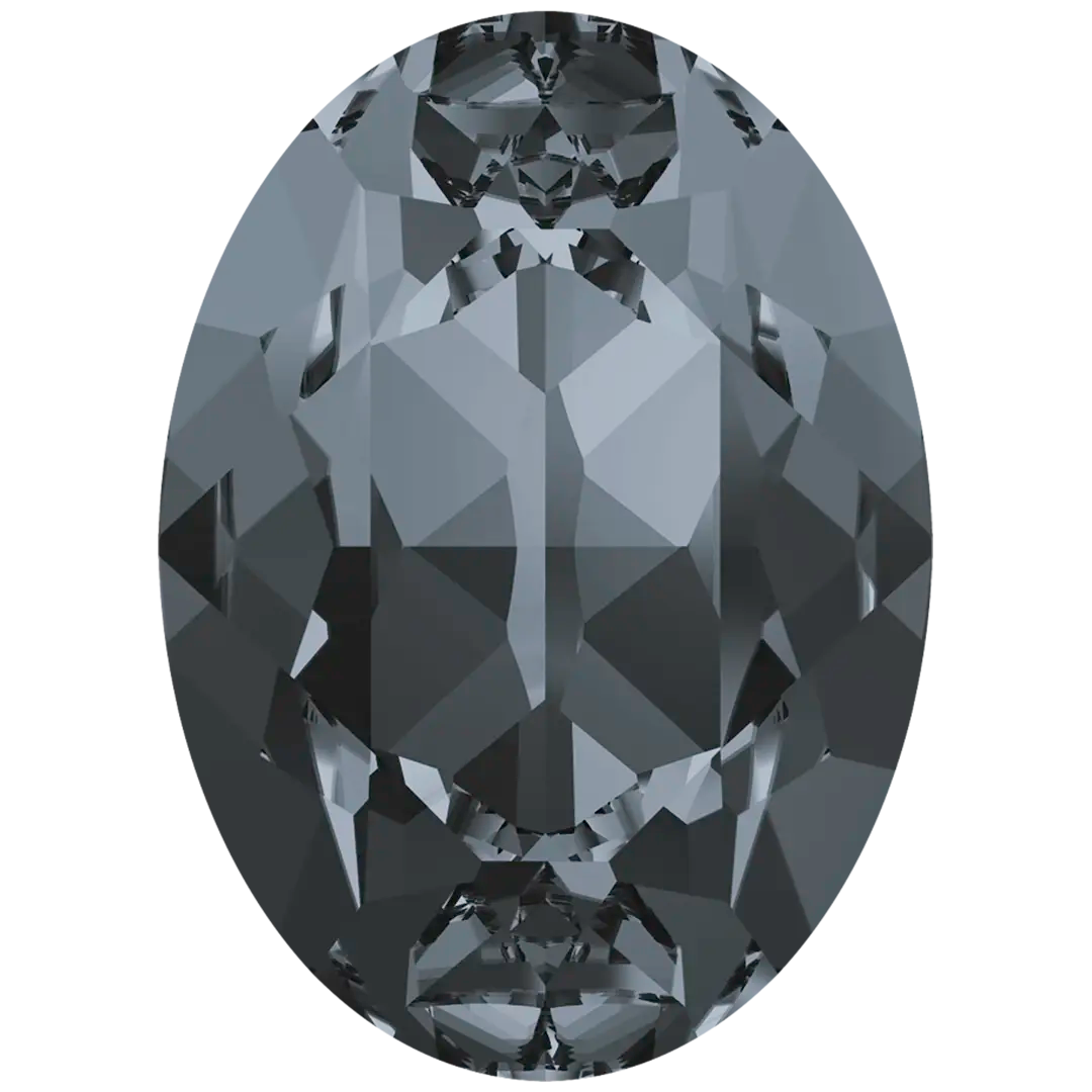 Swarovski Fancy Stones Oval (4120) Crystal Silver Night - Bluestreak Crystals