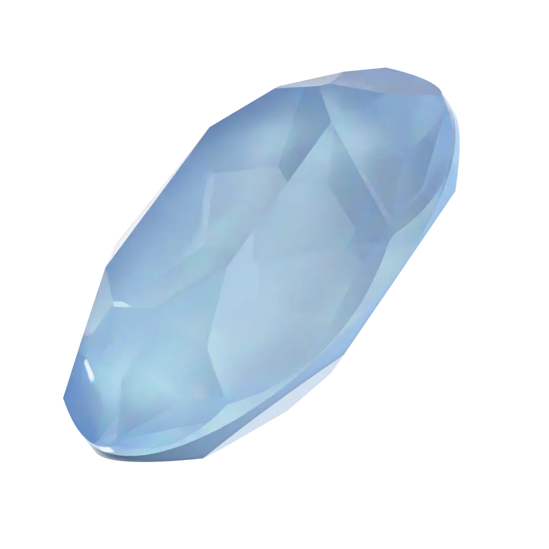 Swarovski Fancy Stones Oval (4120) Crystal Sky Ignite UNFOILED - Bluestreak Crystals