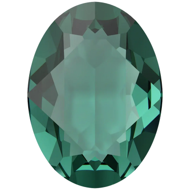 Swarovski Fancy Stones Oval (4120) Emerald Ignite UNFOILED - Bluestreak Crystals