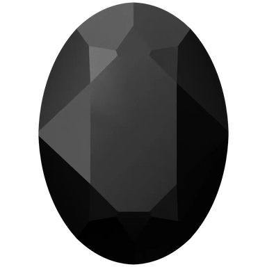Swarovski Fancy Stones Oval (4120) Jet UNFOILED - Bluestreak Crystals