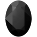 Swarovski Fancy Stones Oval (4120) Jet UNFOILED - Bluestreak Crystals