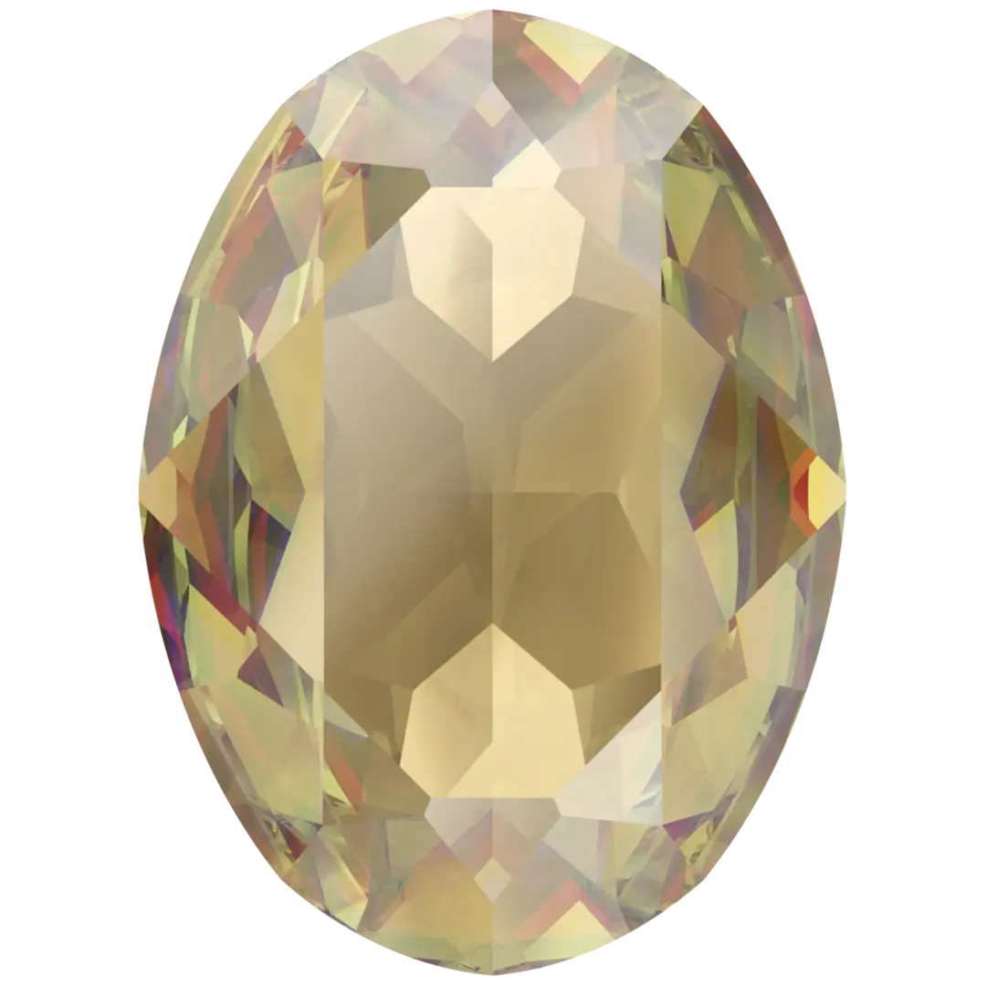 Swarovski Fancy Stones Oval (4120) Light Colorado Topaz Ignite UNFOILED - Bluestreak Crystals