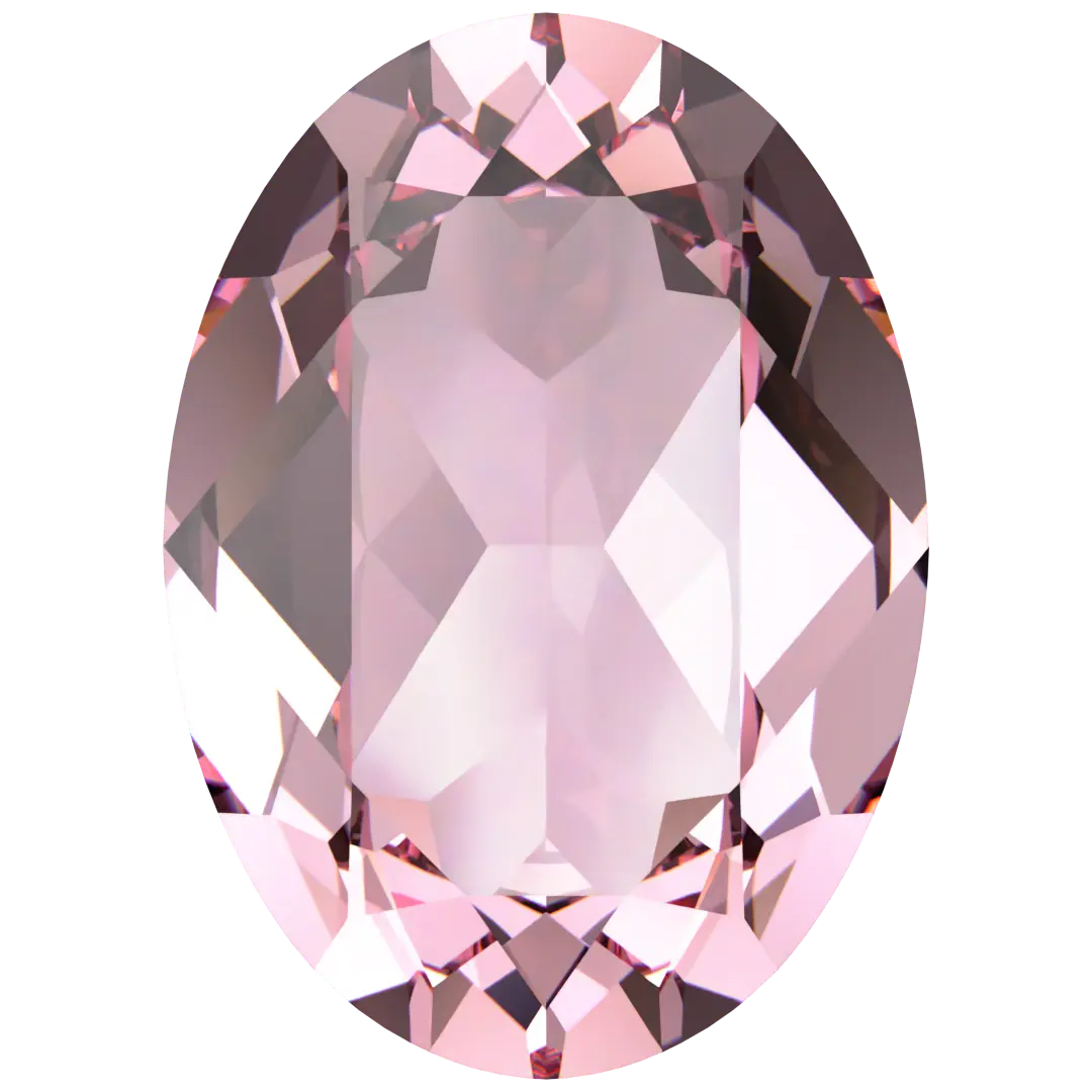 Swarovski Fancy Stones Oval (4120) Light Rose - Bluestreak Crystals
