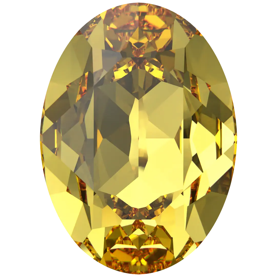 Swarovski Fancy Stones Oval (4120) Light Topaz - Bluestreak Crystals