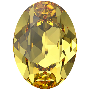 Swarovski Fancy Stones Oval (4120) Light Topaz - Bluestreak Crystals