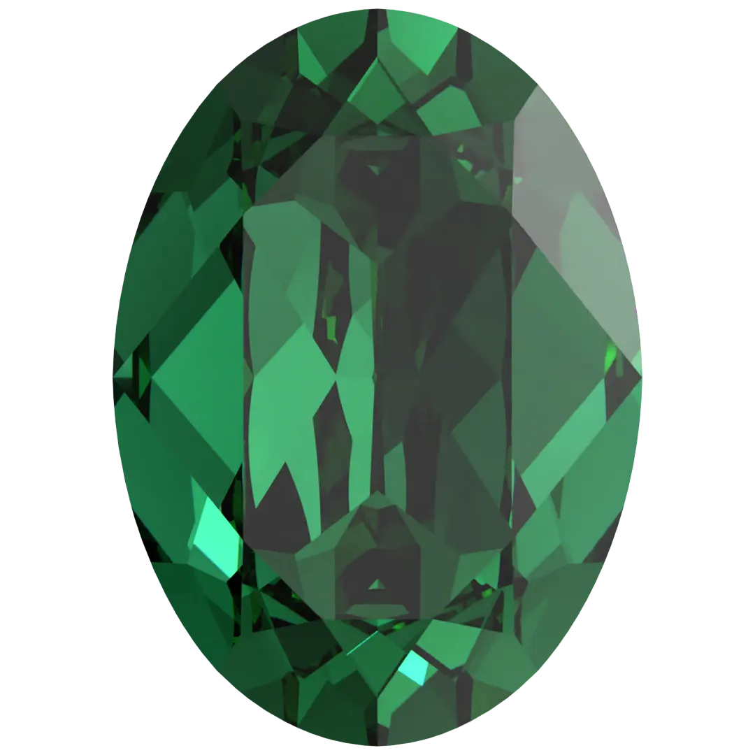 Swarovski Fancy Stones Oval (4120) Majestic Green - Bluestreak Crystals