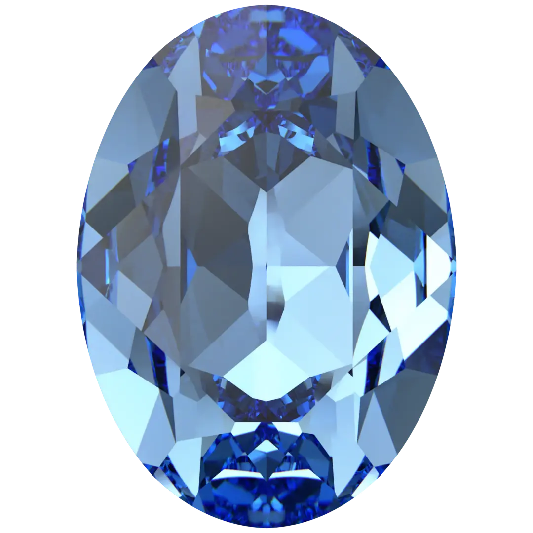 Swarovski Fancy Stones Oval (4120) Recreated Ice Blue - Bluestreak Crystals