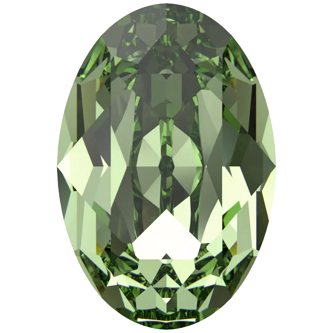 Swarovski Fancy Stones Oval (4120) Recreated Peridot - Bluestreak Crystals