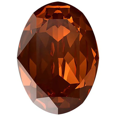 Swarovski Fancy Stones Oval (4120) Smoked Amber - Bluestreak Crystals