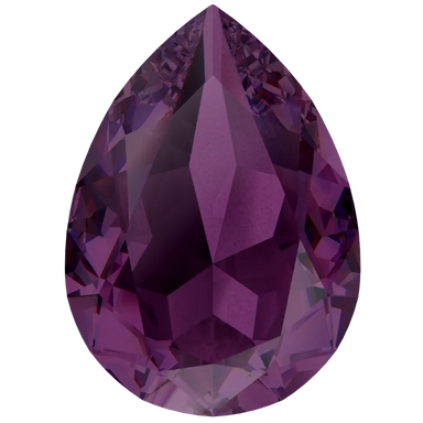 Swarovski Fancy Stones Pear (4320) Amethyst Ignite UNFOILED - Bluestreak Crystals