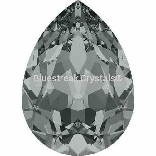 Swarovski Fancy Stones Pear (4320) Black Diamond-Swarovski Fancy Stones-6x4mm - Pack of 360 (Wholesale)-Bluestreak Crystals