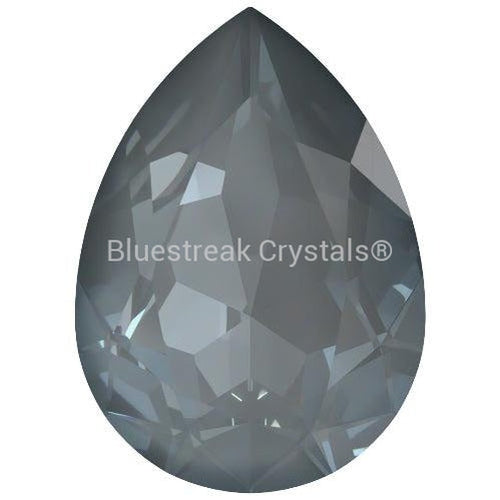 Swarovski Fancy Stones Pear (4320) Crystal Dark Grey Ignite UNFOILED-Swarovski Fancy Stones-14x10mm - Pack of 144 (Wholesale)-Bluestreak Crystals