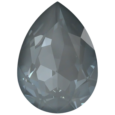 Swarovski Fancy Stones Pear (4320) Crystal Dark Grey Ignite UNFOILED - Bluestreak Crystals