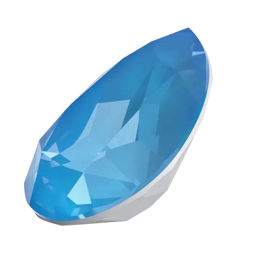 Swarovski Fancy Stones Pear (4320) Crystal Electric Blue Ignite UNFOILED - Bluestreak Crystals
