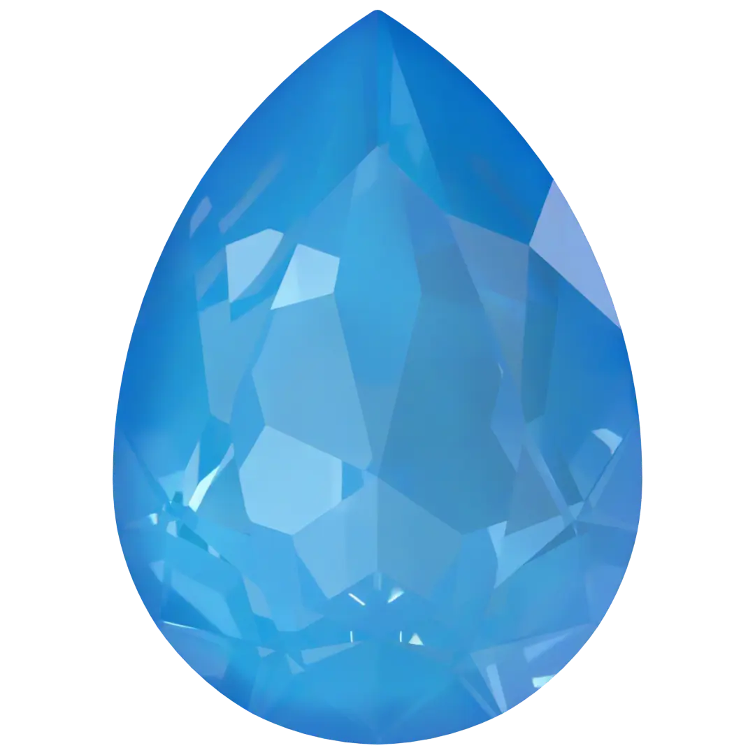 Swarovski Fancy Stones Pear (4320) Crystal Electric Blue Ignite UNFOILED - Bluestreak Crystals