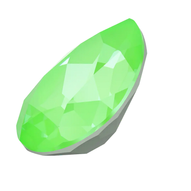 Swarovski Fancy Stones Pear (4320) Crystal Electric Green Ignite UNFOILED - Bluestreak Crystals