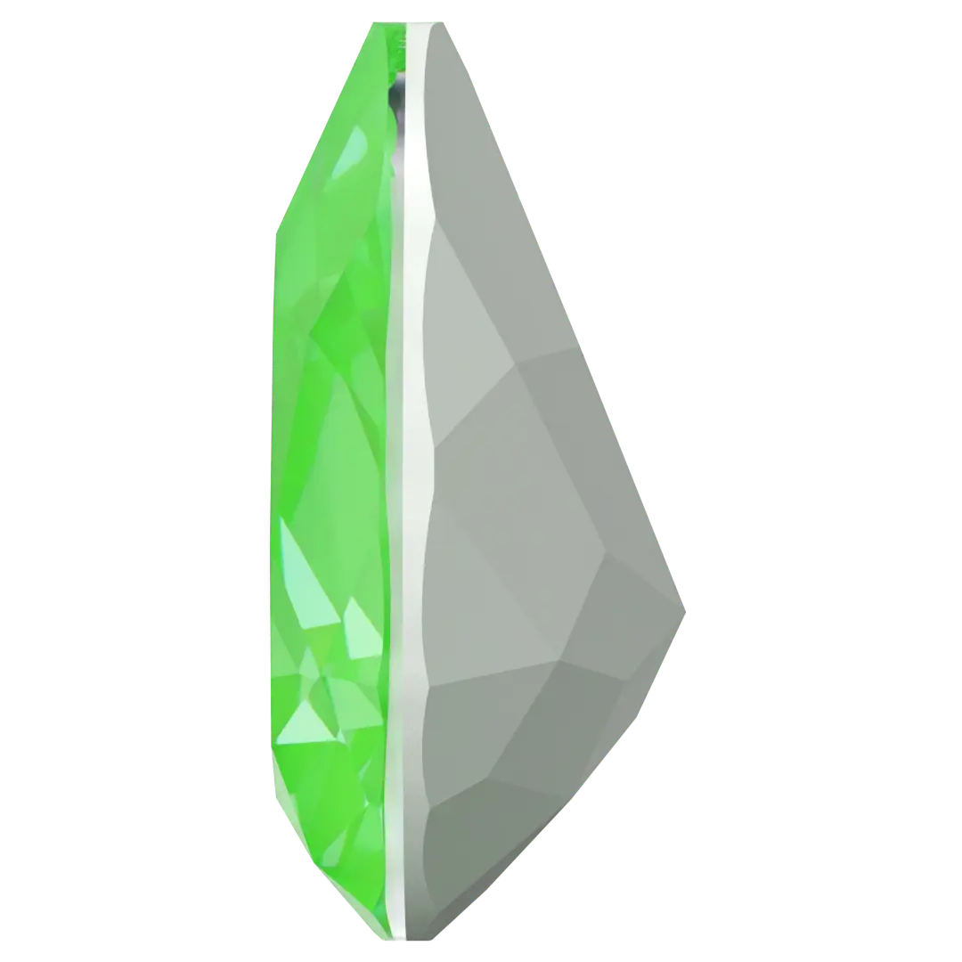 Swarovski Fancy Stones Pear (4320) Crystal Electric Green Ignite UNFOILED - Bluestreak Crystals