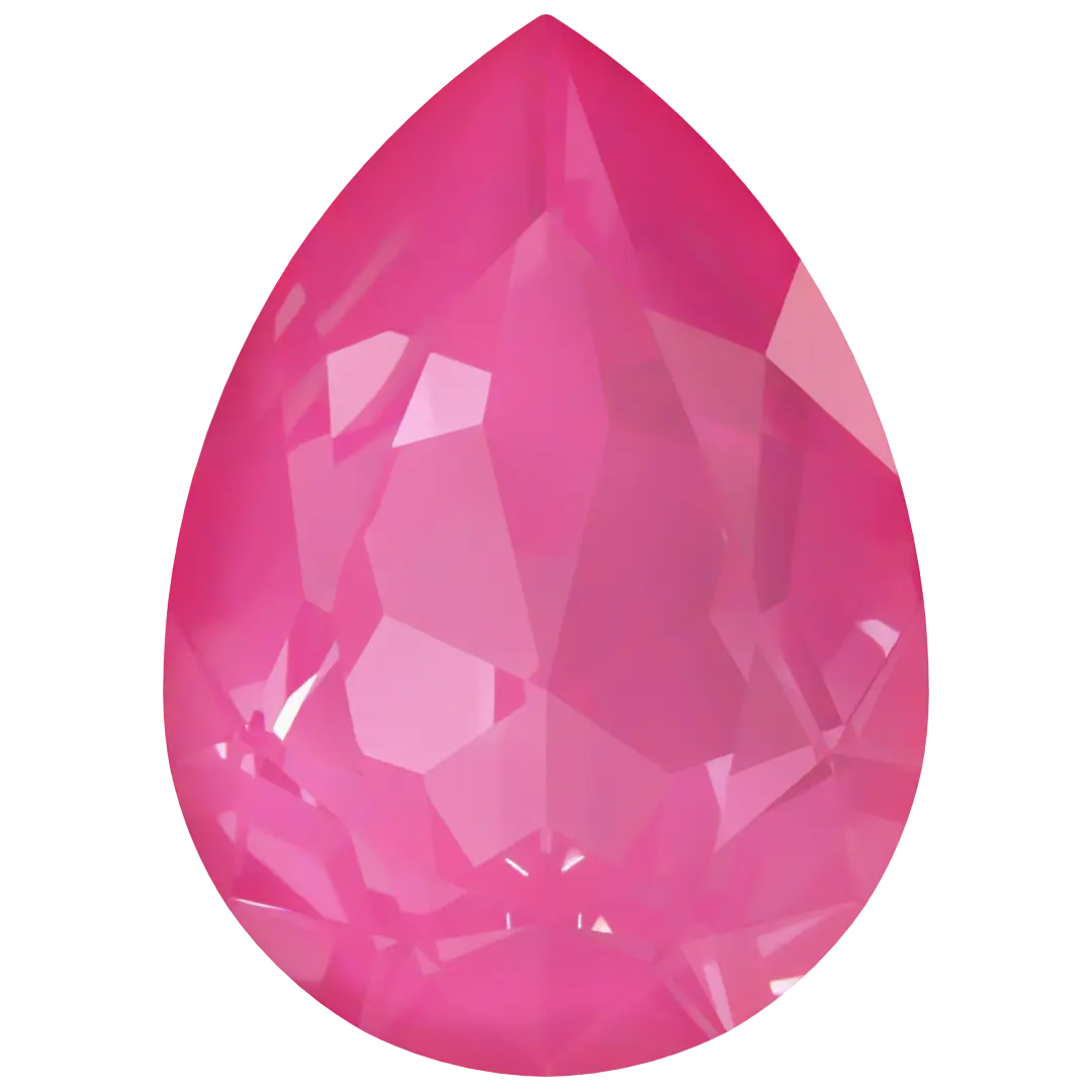 Swarovski Fancy Stones Pear (4320) Crystal Electric Pink Ignite UNFOILED - Bluestreak Crystals