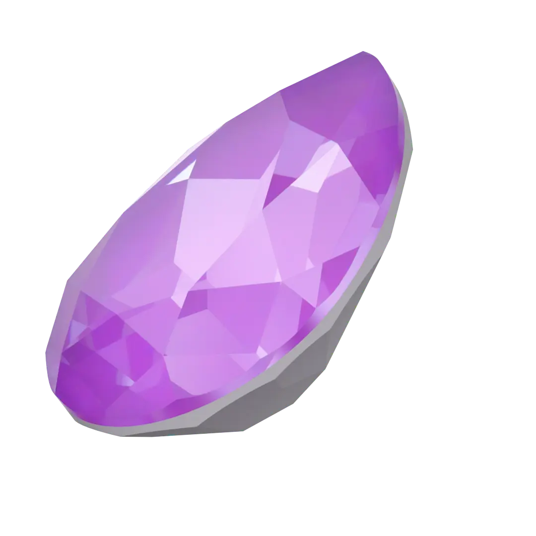 Swarovski Fancy Stones Pear (4320) Crystal Electric Violet Ignite UNFOILED - Bluestreak Crystals