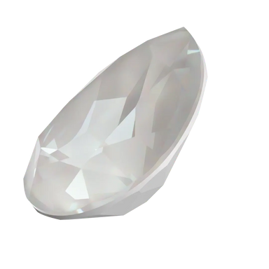 Swarovski Fancy Stones Pear (4320) Crystal Electric White Ignite UNFOILED - Bluestreak Crystals