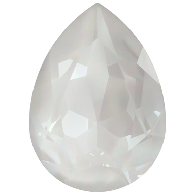 Swarovski Fancy Stones Pear (4320) Crystal Electric White Ignite UNFOILED - Bluestreak Crystals