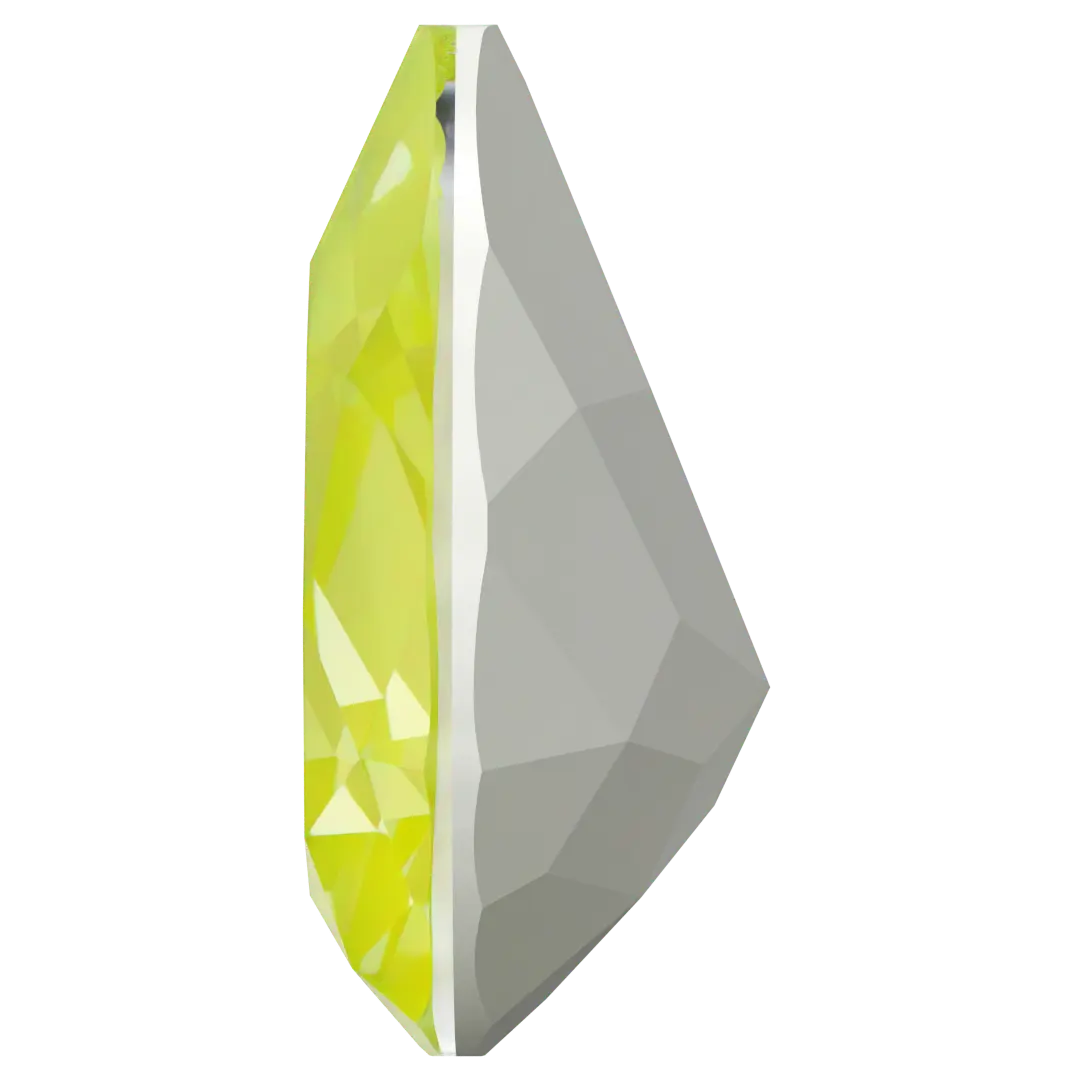 Swarovski Fancy Stones Pear (4320) Crystal Electric Yellow Ignite UNFOILED - Bluestreak Crystals