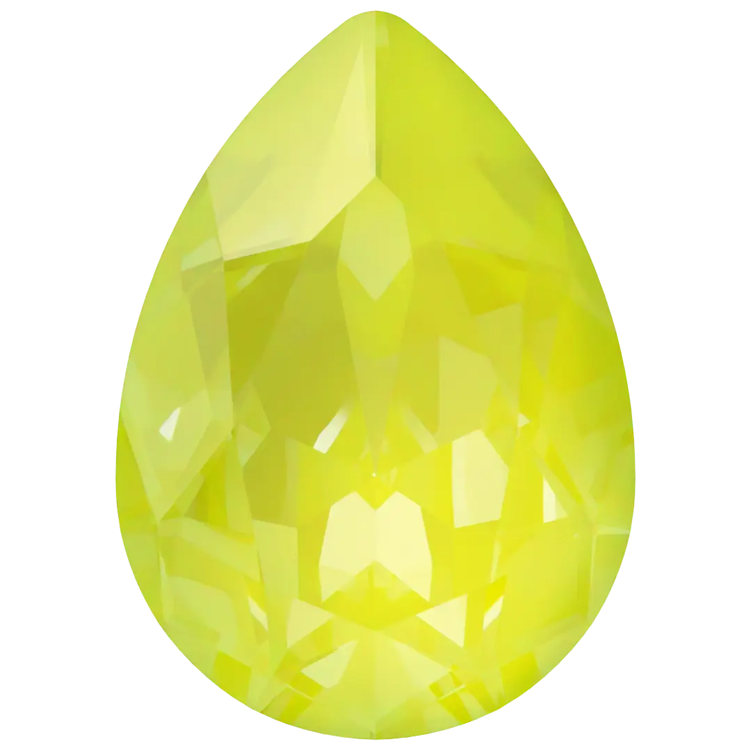 Swarovski Fancy Stones Pear (4320) Crystal Electric Yellow Ignite UNFOILED - Bluestreak Crystals