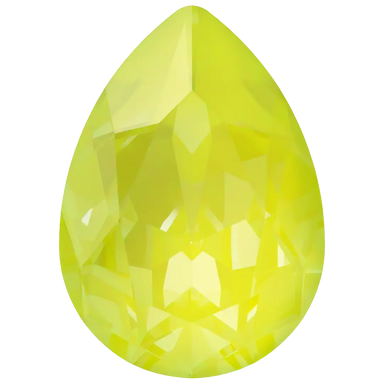 Swarovski Fancy Stones Pear (4320) Crystal Electric Yellow Ignite UNFOILED - Bluestreak Crystals