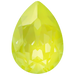 Swarovski Fancy Stones Pear (4320) Crystal Electric Yellow Ignite UNFOILED - Bluestreak Crystals
