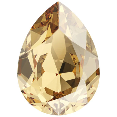Swarovski Fancy Stones Pear (4320) Crystal Golden Shadow - Bluestreak Crystals