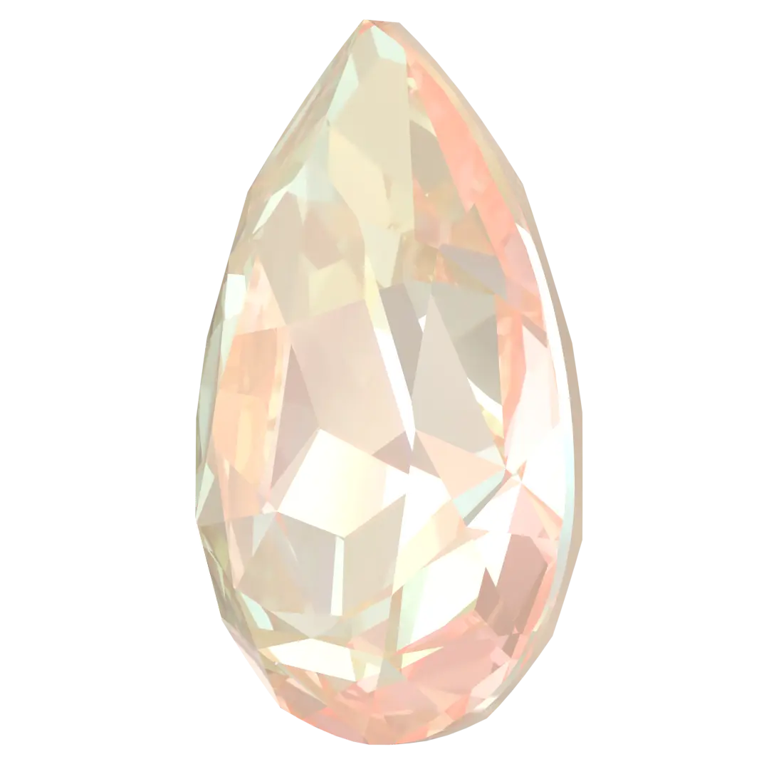 Swarovski Fancy Stones Pear (4320) Crystal Ivory Cream Delite UNFOILED - Bluestreak Crystals