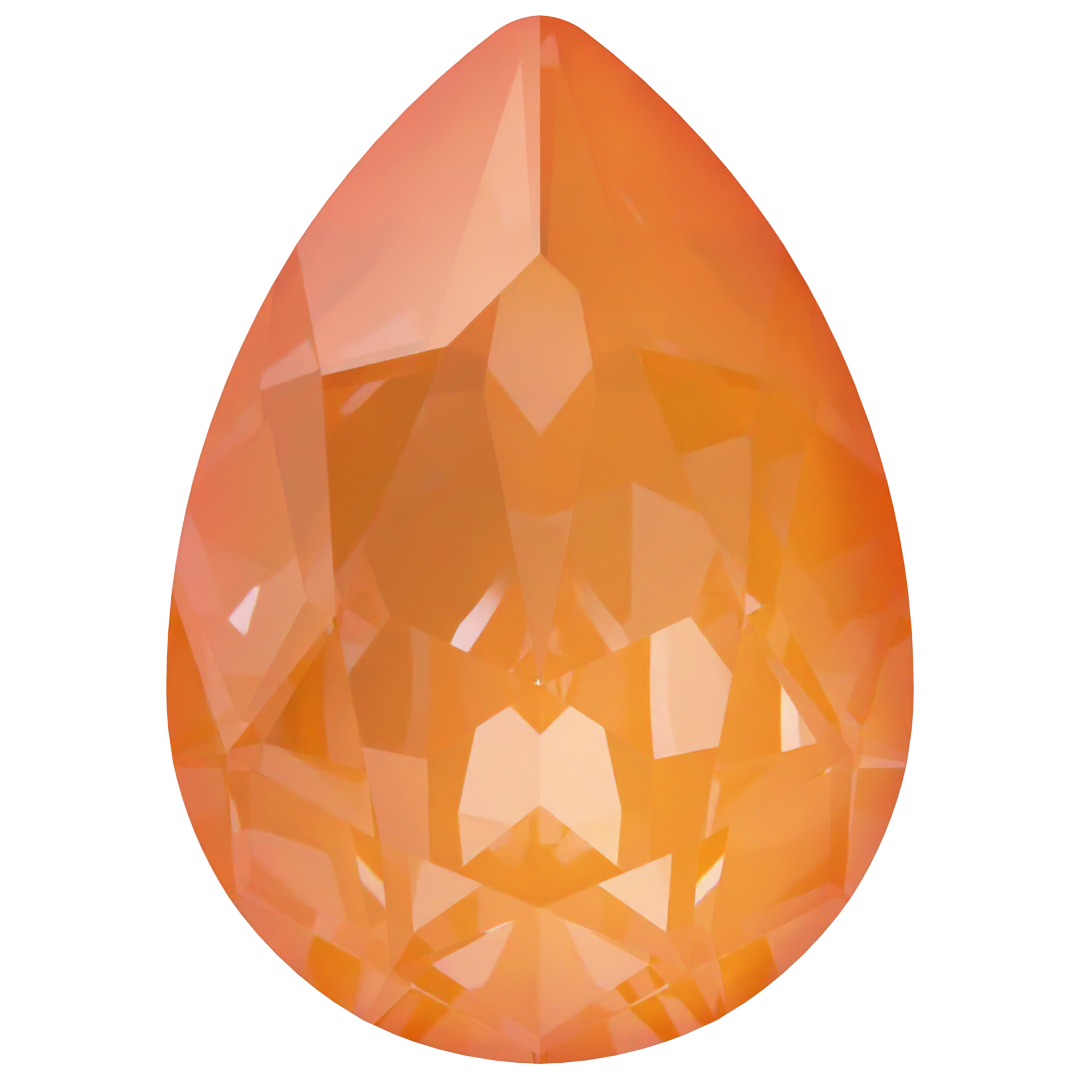 Swarovski Fancy Stones Pear (4320) Crystal Mango Ignite UNFOILED - Bluestreak Crystals
