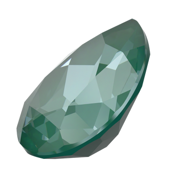 Swarovski Fancy Stones Pear (4320) Crystal Pine Green Ignite UNFOILED - Bluestreak Crystals