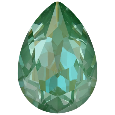 Swarovski Fancy Stones Pear (4320) Crystal Silky Sage Delite UNFOILED - Bluestreak Crystals