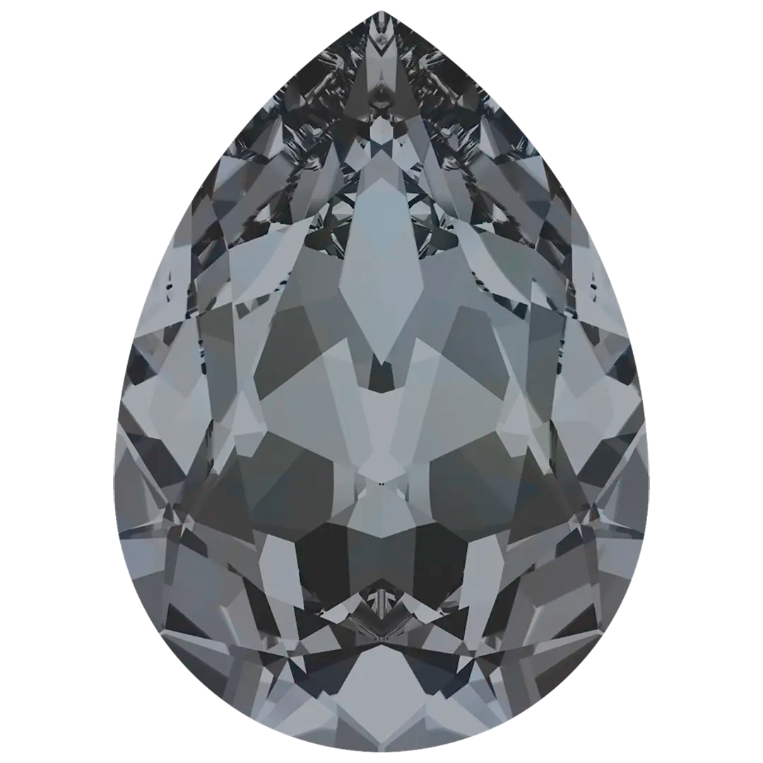 Swarovski Fancy Stones Pear (4320) Crystal Silver Night - Bluestreak Crystals