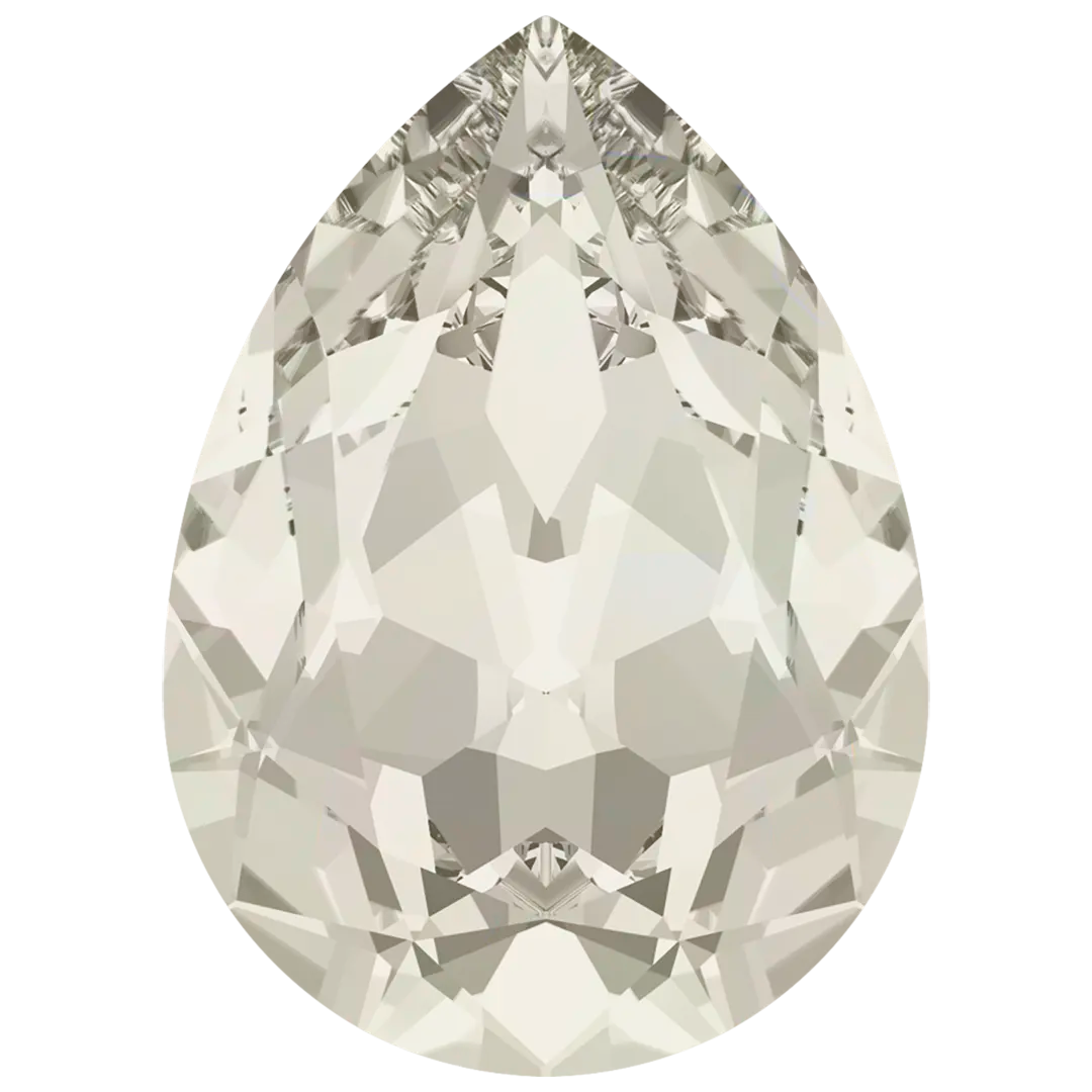 Swarovski Fancy Stones Pear (4320) Crystal Silver Shade - Bluestreak Crystals