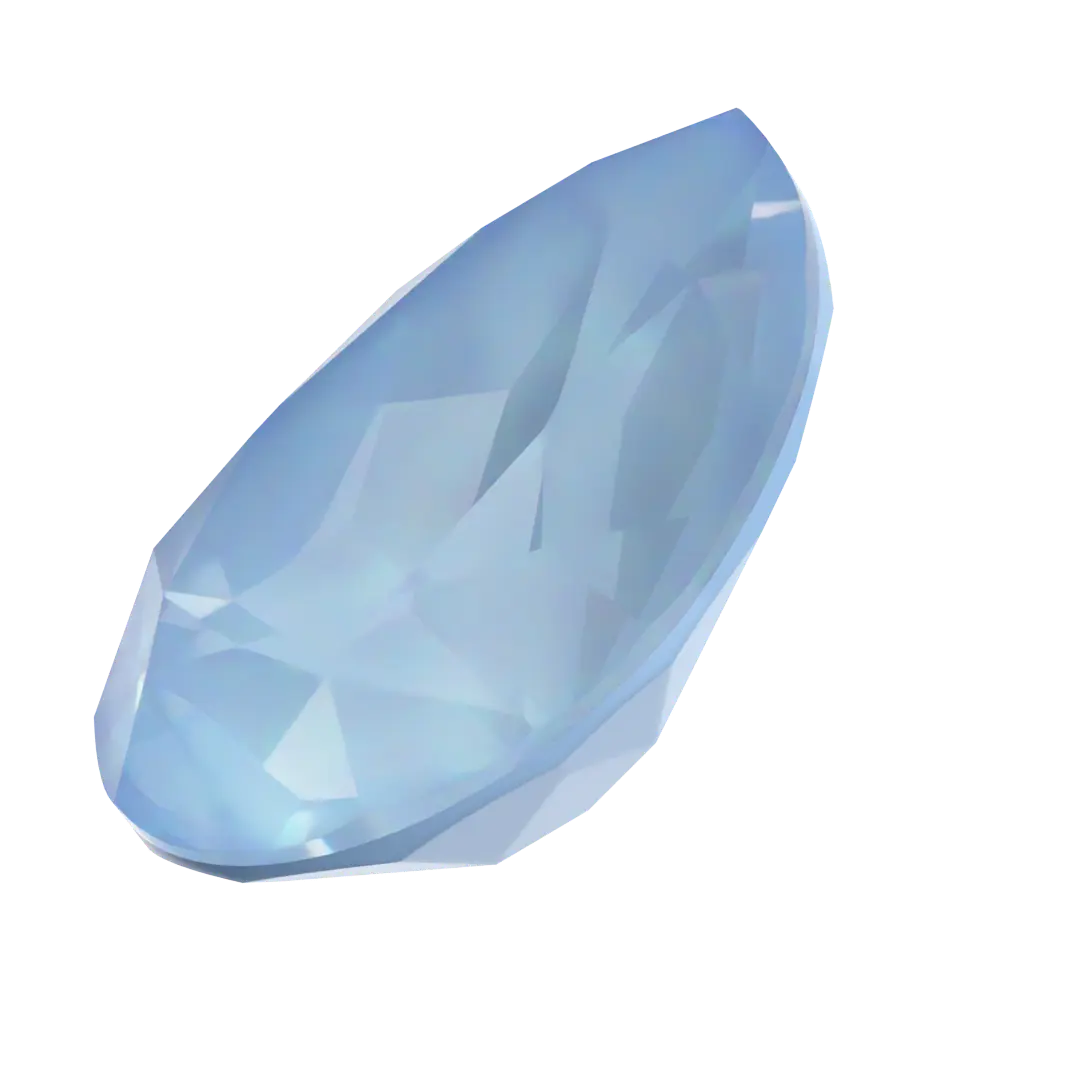 Swarovski Fancy Stones Pear (4320) Crystal Sky Ignite UNFOILED - Bluestreak Crystals