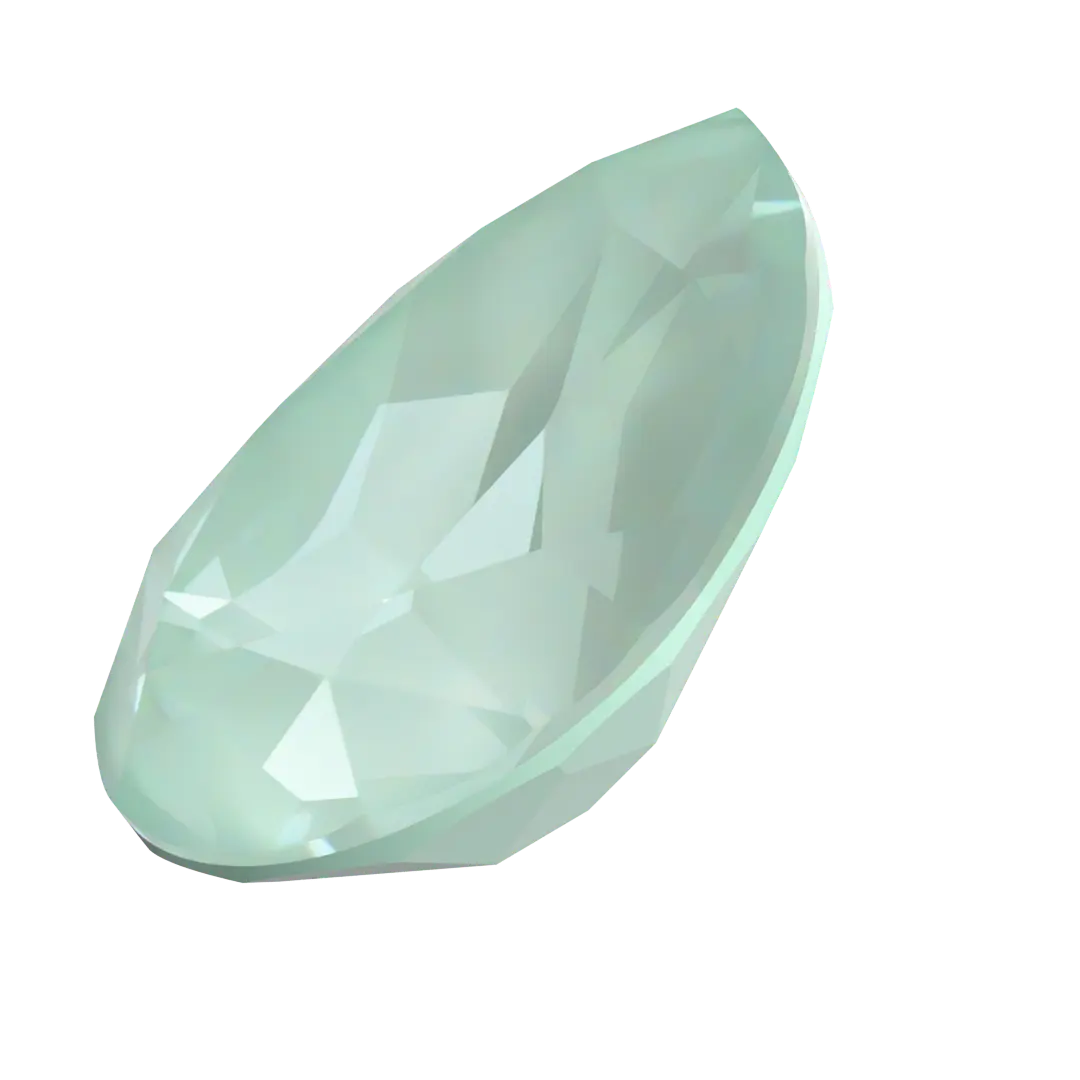 Swarovski Fancy Stones Pear (4320) Crystal Soft Mint Ignite - Bluestreak Crystals