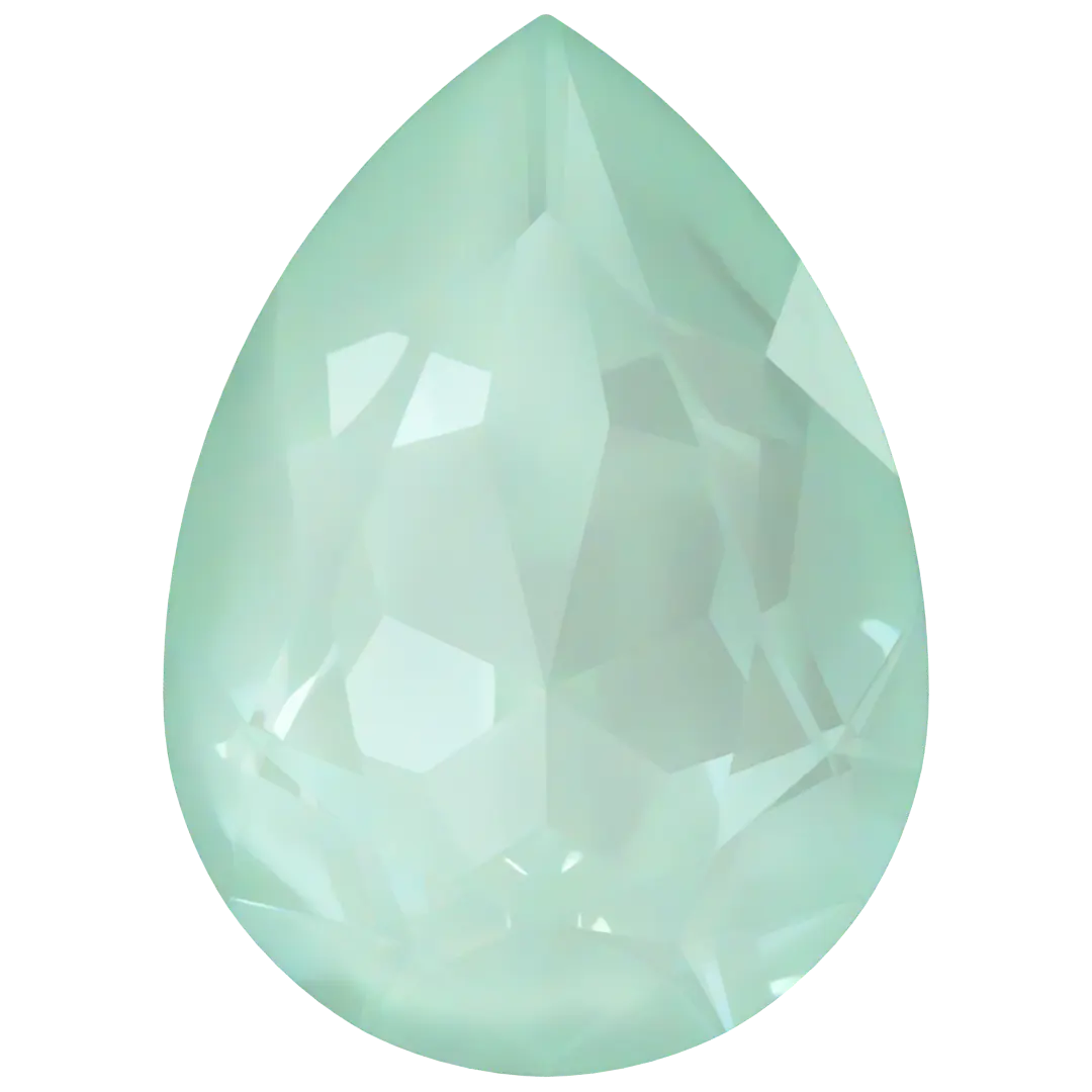 Swarovski Fancy Stones Pear (4320) Crystal Soft Mint Ignite - Bluestreak Crystals