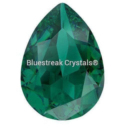 Swarovski Fancy Stones Pear (4320) Emerald Ignite UNFOILED-Swarovski Fancy Stones-6x4mm - Pack of 360 (Wholesale)-Bluestreak Crystals