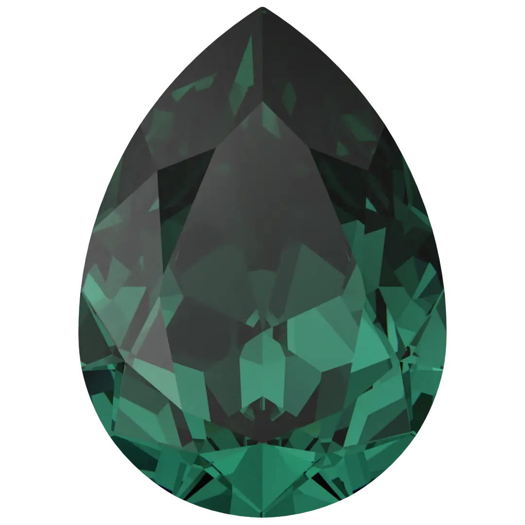 Swarovski Fancy Stones Pear (4320) Emerald - Bluestreak Crystals