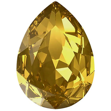 Swarovski Fancy Stones Pear (4320) Golden Topaz - Bluestreak Crystals