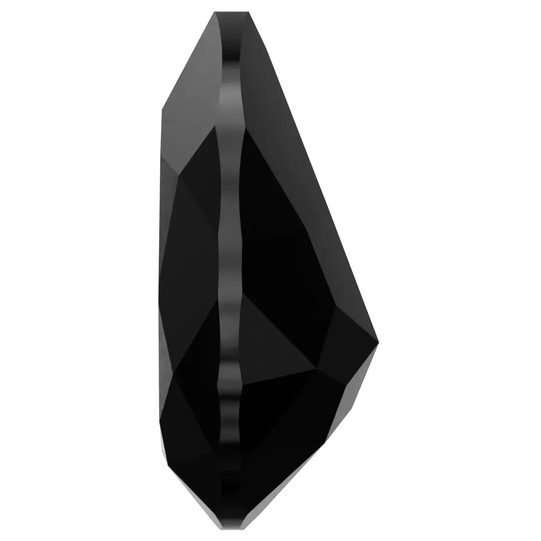 Swarovski Fancy Stones Pear (4320) Jet UNFOILED - Bluestreak Crystals