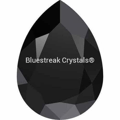 Swarovski Fancy Stones Pear (4320) Jet UNFOILED-Swarovski Fancy Stones-6x4mm - Pack of 360 (Wholesale)-Bluestreak Crystals