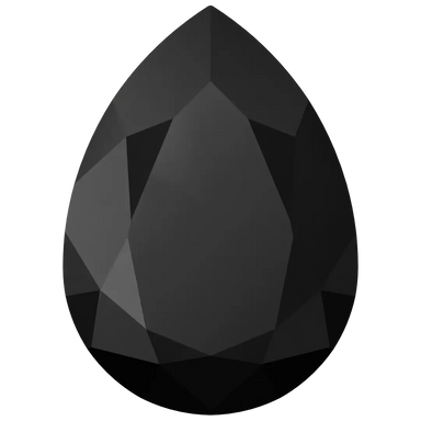 Swarovski Fancy Stones Pear (4320) Jet UNFOILED - Bluestreak Crystals