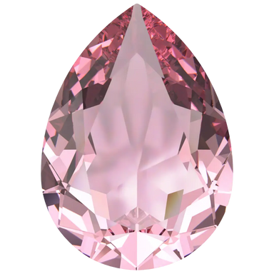 Swarovski Fancy Stones Pear (4320) Light Rose Ignite UNFOILED - Bluestreak Crystals