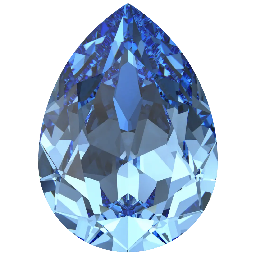 Swarovski Fancy Stones Pear (4320) Recreated Ice Blue - Bluestreak Crystals