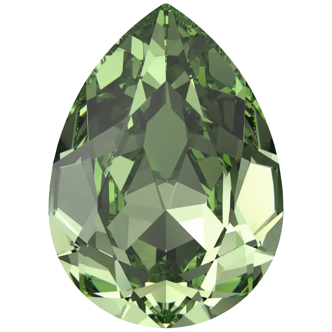 Swarovski Fancy Stones Pear (4320) Recreated Peridot - Bluestreak Crystals