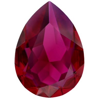 Swarovski Fancy Stones Pear (4320) Scarlet Ignite UNFOILED - Bluestreak Crystals